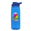 Garyline® Flair Tritan® Bottle with Drink-Thru Lid - 26 oz. - Transparent blue